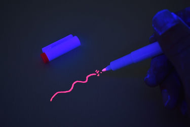 Opticz 3 Pack Invisible UV Blacklight Ink Marker Blue Red Yellow with UV Light